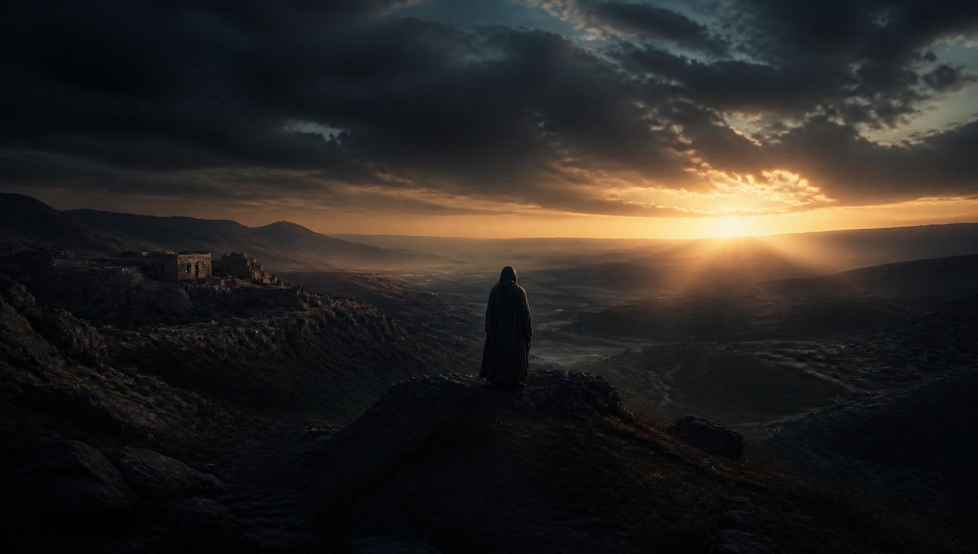 Empty valley at dawn — the call of Noah